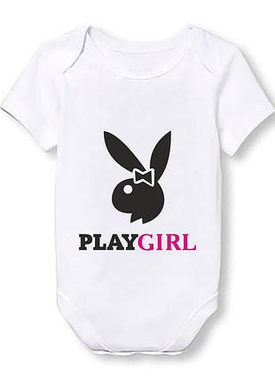Детское боди push it с принтом "playgirl" 62, белый
