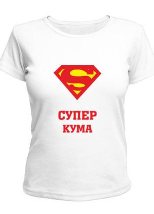 Жіноча футболка з принтом "супер кума" push it