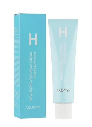 Увлажняющий крем с гиалуроновой кислотой и пептидами  medi flower aronyx hyaluronic acid aqua cream