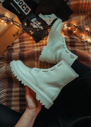 Черевики жіночі доктор мартенс dr martens sinclair mono white lux