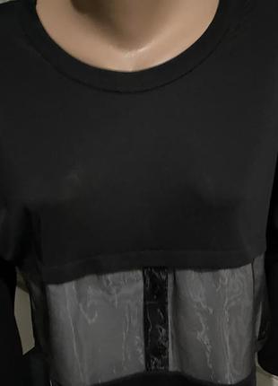 Стильная двухцветная блуза two’e размер указан 38 черно белая4 фото