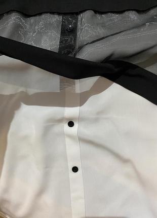 Стильная двухцветная блуза two’e размер указан 38 черно белая9 фото