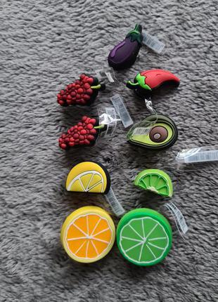 Джибитс jibbitz для crocs крокс украшения для крокс   овощи фрукты3 фото