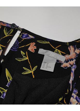 Платье свободного кроя с поясом ✨h&m✨вольное свободное цветочный принт прямой фасон6 фото