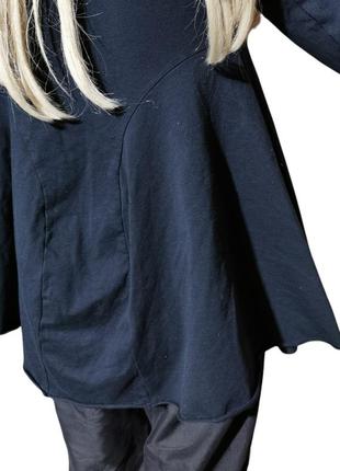 Трикотажный пиджак накидка кардиган жакет блейзер коттон хлопок расклешенный6 фото
