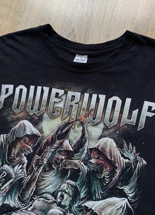 Мужская хлопковая футболка пауэр хеви метал мерч gildan powerwolf summer masses t shirt3 фото