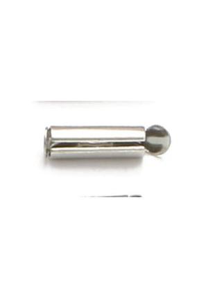 Концевик для браслетов,  украшений станочного плетения, цвет серебро 10 мм - 1 пара
