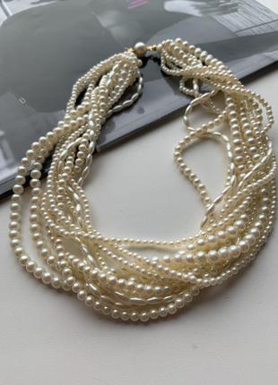 Винтажное жемчужные ожерелье1 фото