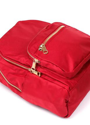 Красный яркий рюкзак нейлоновый городской вместительный6 фото