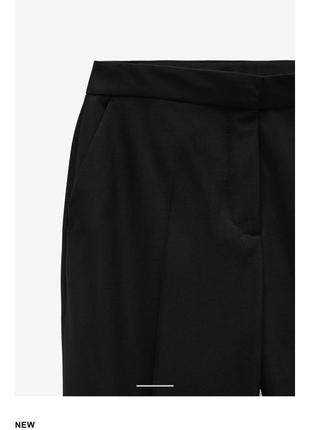 Чорні укорочені брюки нова колекція zara4 фото