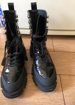 Женские крутые ботинки lost general x both gao high, кожа, черный, размер 36-372 фото