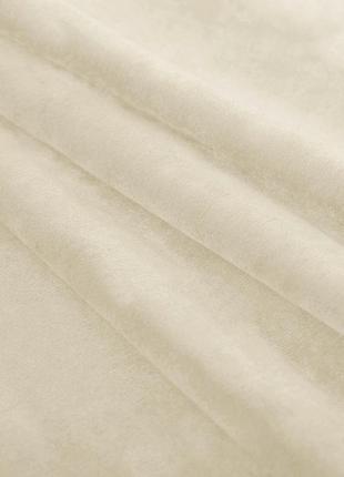 Порт'єрна тканина для штор оксамит преміум молочного кольору2 фото