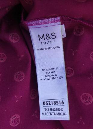 Шикарная коттонова рубашка ягодного цвета m&s7 фото