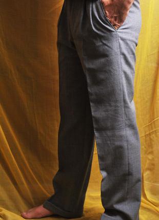 Полу шерстяные  брюки boss с манжетами3 фото