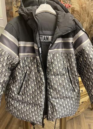 Куртка диор двухсторонняя пуховик3 фото