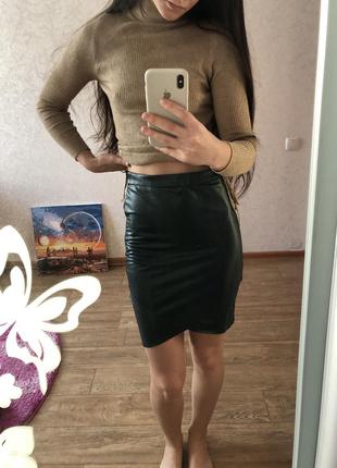 Юбка из эко-кожи