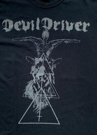 Мужская винтажная хлопковая футболка gildan devildriver 90s5 фото
