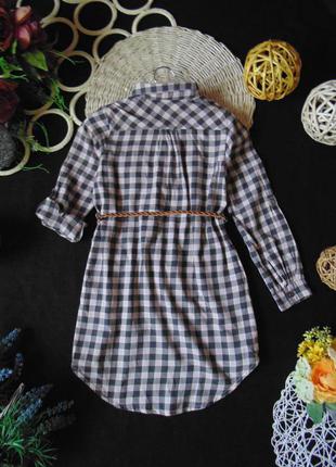 Стильна сорочка плаття в клітку з рукавами трансформерами h&m5 фото