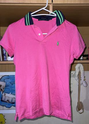 Поло розовое ralph lauren golf