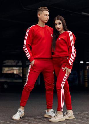 Парный спортивный костюм adidas спортивный костюм адидас красный спортивный костюм адидас3 фото