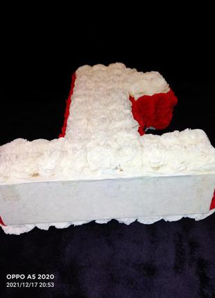 Одиночка (цифра) из салфеток