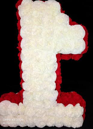 Одиночка (цифра) из салфеток