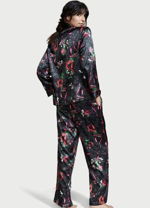 Сатинова піжама , пижама , цветы, s, victoria's secret4 фото