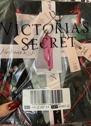 Сатинова піжама , пижама , цветы, s, victoria's secret7 фото