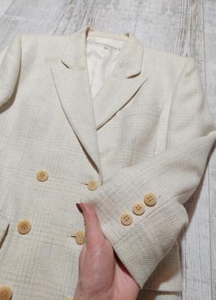 Очень красивый двубортный пиджак удлиненный платье шерсть кашемир4 фото
