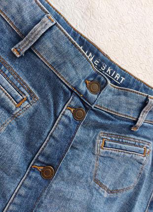 Очень крутая трендовая качественная миди джинсовая юбка в идеальном состоянии🖤m&s🖤2 фото