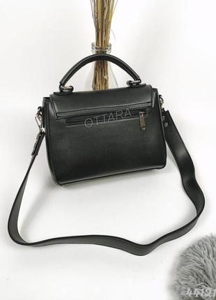 Супер сумка чорна жіноча, жіноча стильна сумочка чорна з ланцюжком3 фото