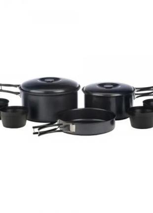 Набір туристичного посуду vango 4 person non-stick cook kit black (925248)