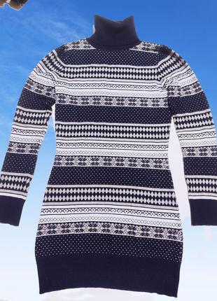 Длинный свитер-платье1 фото