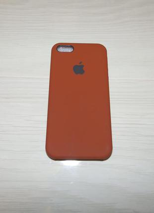 Чохол apple silicone case для iphone 5 / 5s / se brown