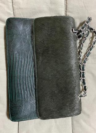 Сумка клатч jacar кожа мех винтаж