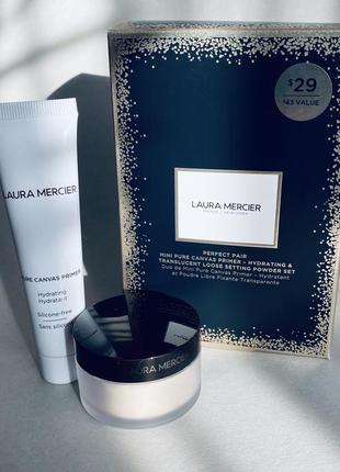 Идеальный набор продуктов для макияжа laura mercier - mini perfect pair prime & set duo