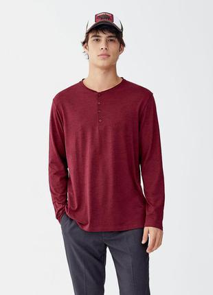 Футболка довгий рукав лонгслив pull & bear