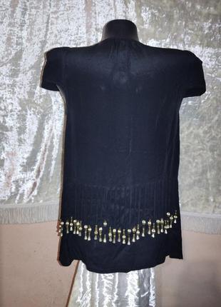 Шелковая сатиновая блузка с бронзовыми подвесками maje2 фото
