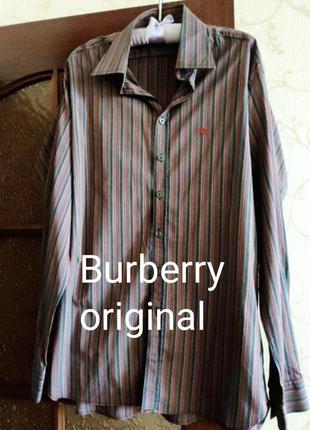 Фирменная рубашка burberry этикетки пуговицы с логотипом бренда
