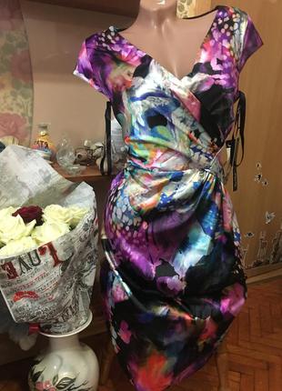 Шикарне атласну сукню vero mont оригінал!!