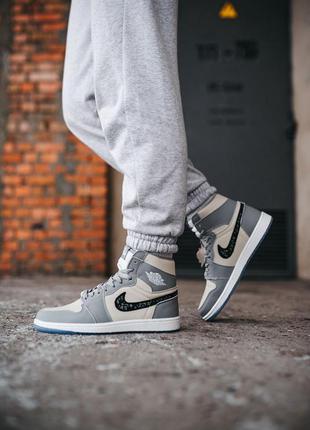 Nike air jordan 1 x dior чоловічі кросівки найк аїр джордан