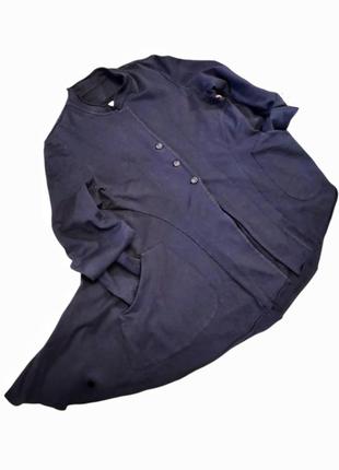 Трикотажный пиджак накидка кардиган жакет блейзер коттон хлопок расклешенный8 фото