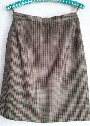 Брендовый теплый юбка на подкладке от lisi kaiser шерсть