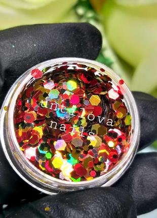 04 брокат конфетти для дизайна ногтей маникюра