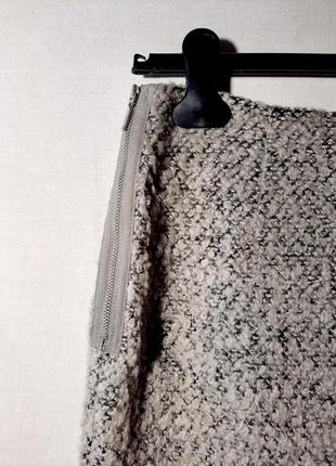Серая зимняя шерстяная юбка3 фото