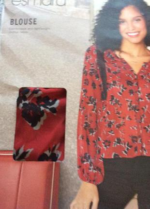 Шифонова яскрава блузочка розмір євро 36 esmara