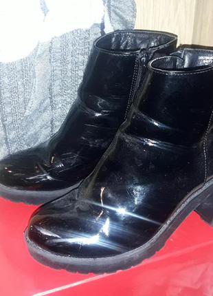 Сапоги женские чёрные техно лаковые на высоком каблуке 38 25 см4 фото