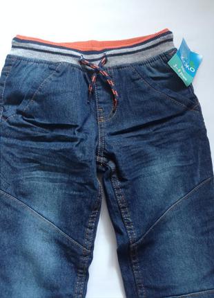 Джинси штани на хб підкладці утеплені 98,116 kiki&koko3 фото