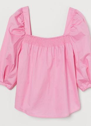 Хлопковоя блузка, блуза нежно розового цвета