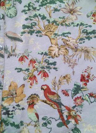 Актуальная женская вискозная рубашка tu цвет денима/женская блуза экзотический животный принт